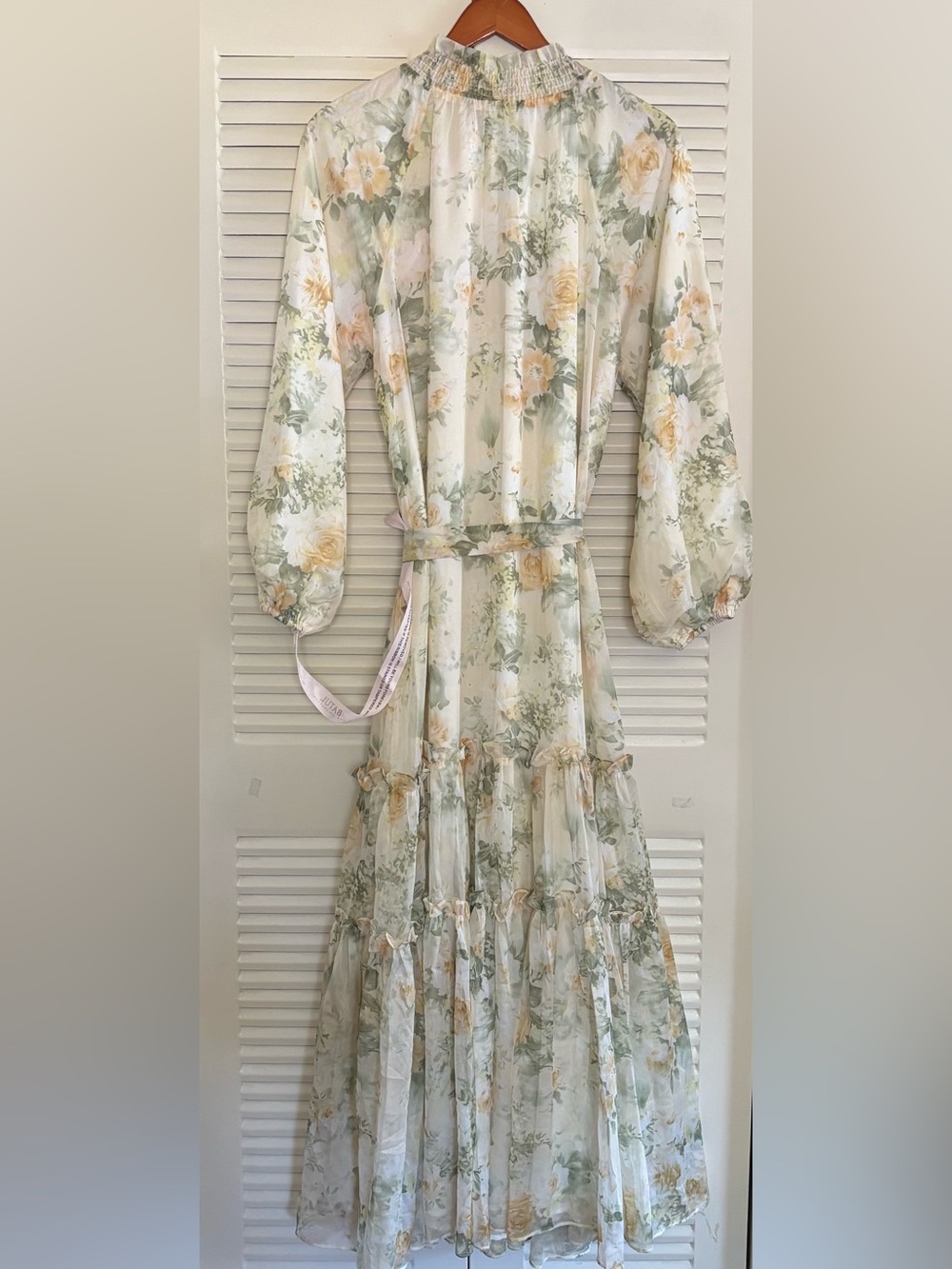 Batul The Collection Floral Maxi Dress Long Sleeve Tiered Boho Cottagecore XS - Picture 10 of 16